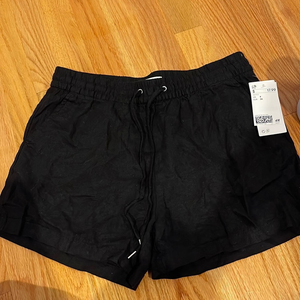 H&M linen blend shorts